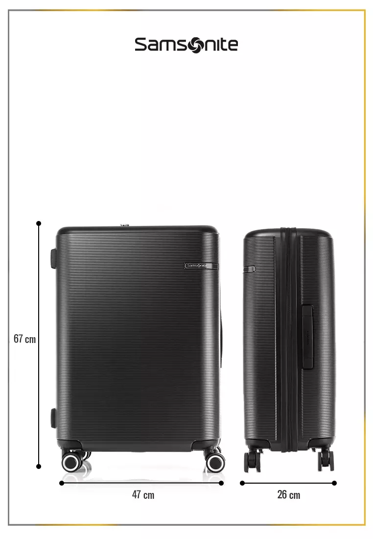 Samsonite Koper Hardcase Straren Spinner Medium 24 Inch - Matte Black