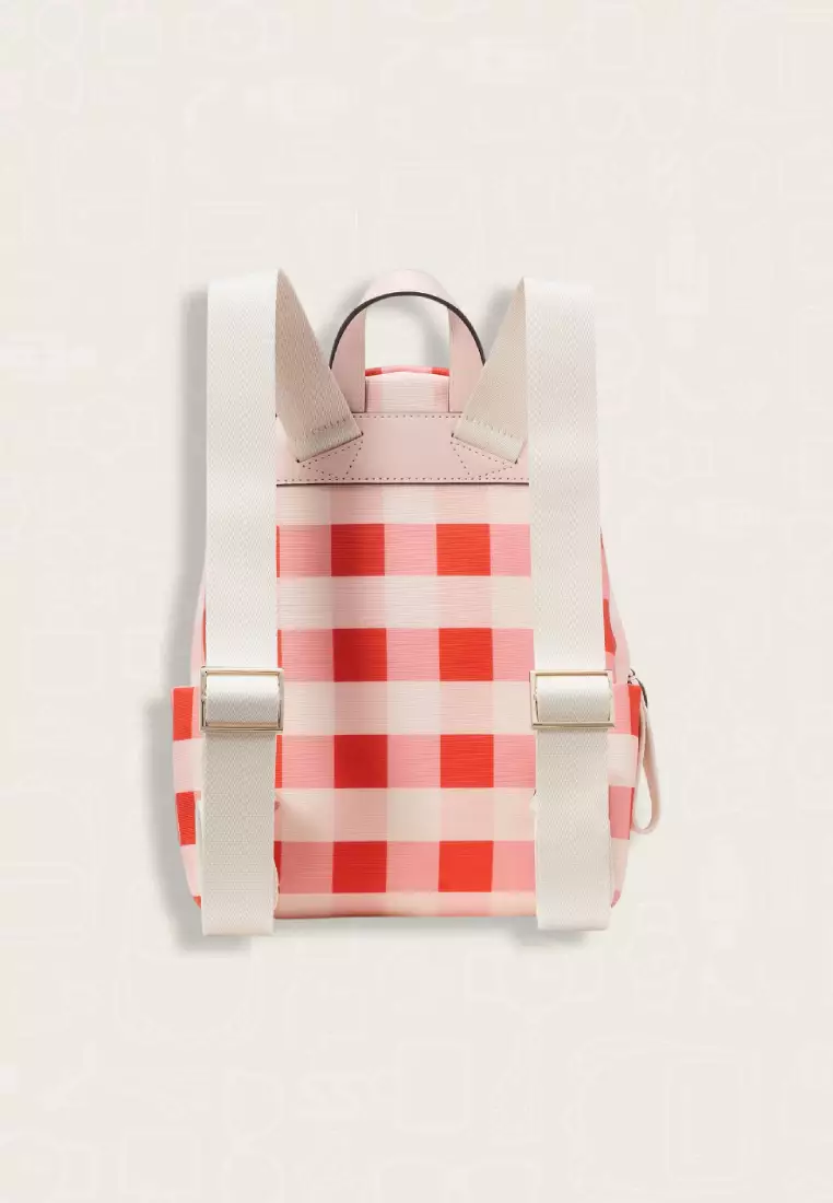 Kate Spade Chelsea Gingham Mini Backpack Pink Multi