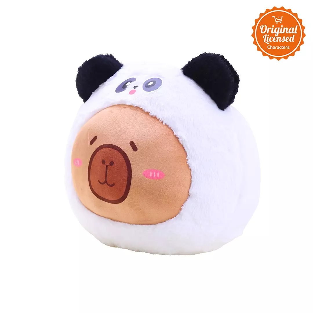 Boneka Bantal Kepala Kapibara Costum Panda White 30 cm