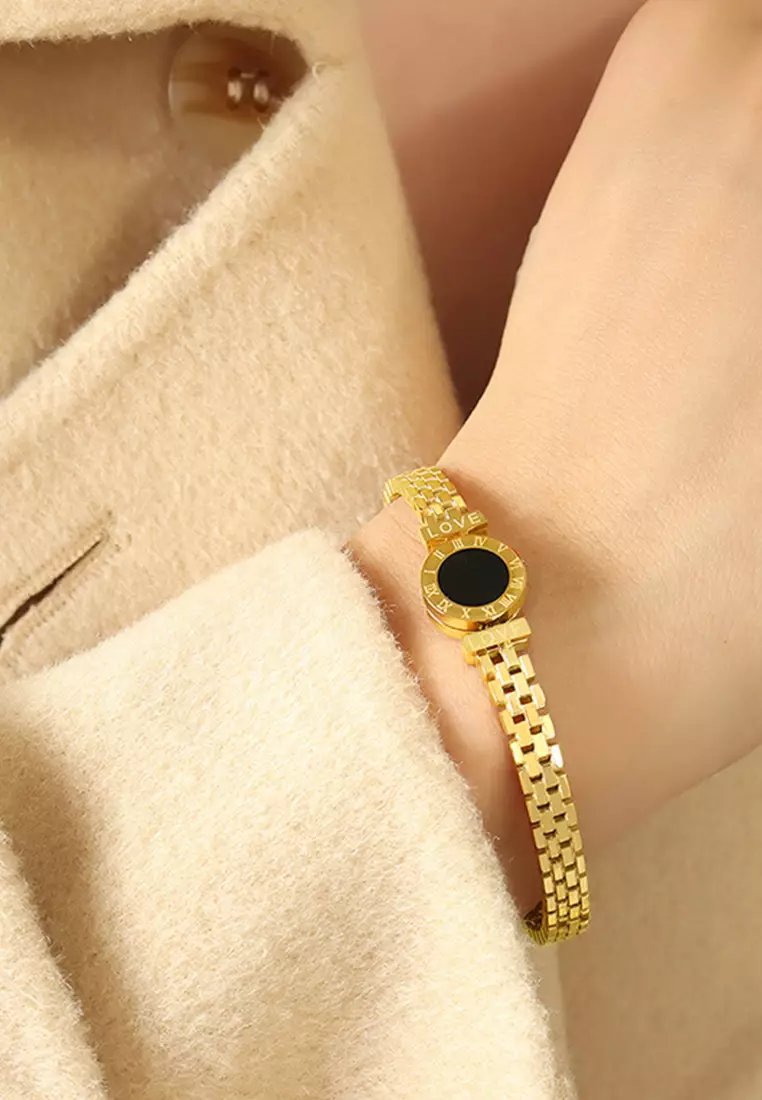 Gelang Wanita Titanium Fashion Original Perhiasan Gelang Cewek Anti pudar