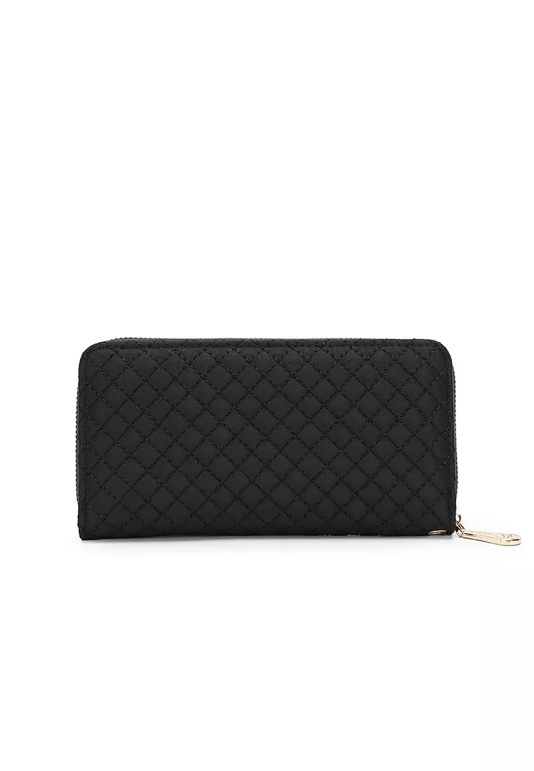 Quilted Long Purse / Wallet - Black