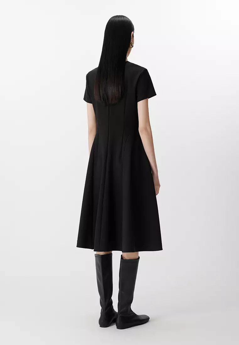 S-Line short-sleeved dress