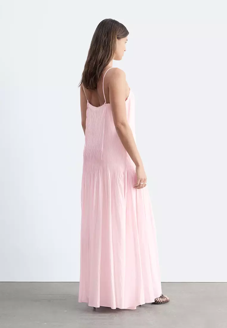 Pleated Bodice Maxi Dress