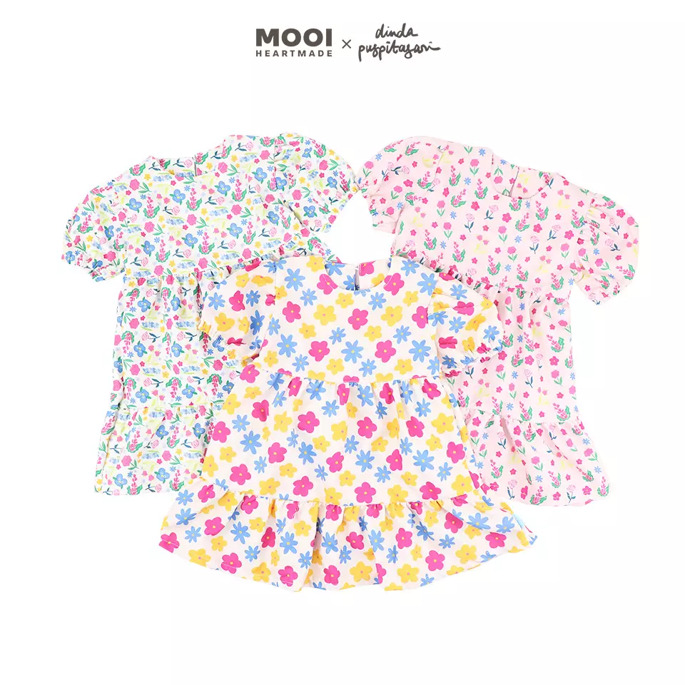 Mooi X Dinda Puspitasari Dress Anak Perempuan Audrey Dress - White Off