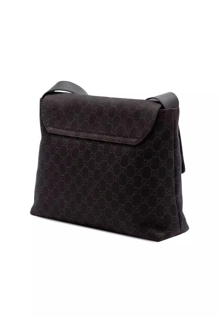 Pre-Loved Gucci Gg Denim Messenger Bag