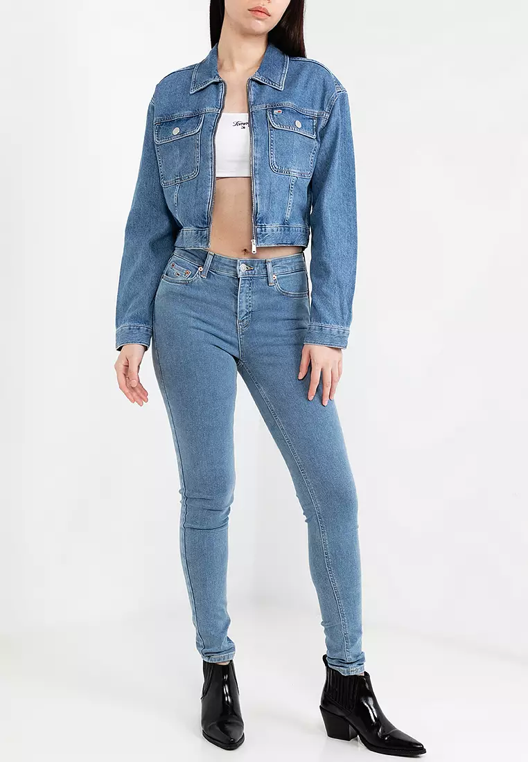 Claire Zip Cropped Trucker Jacket - Tommy Jeans