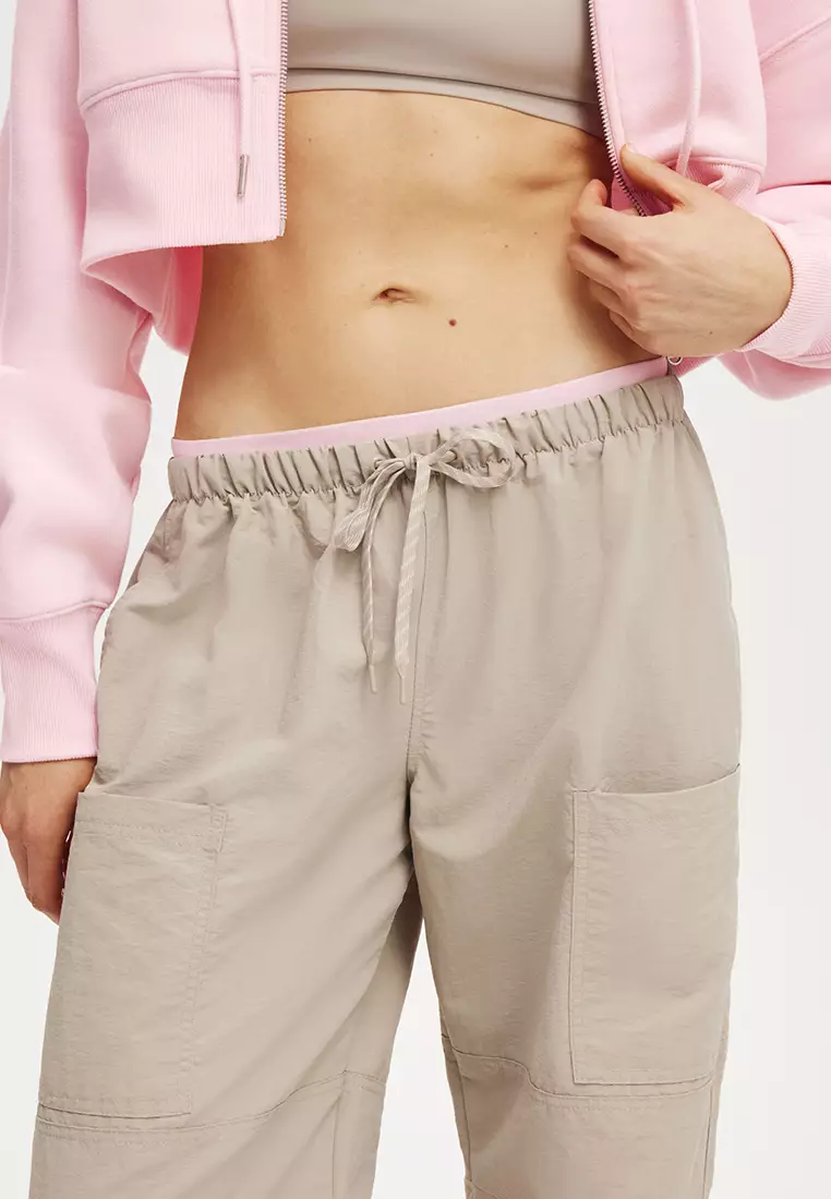 Barrel Leg Woven Pants