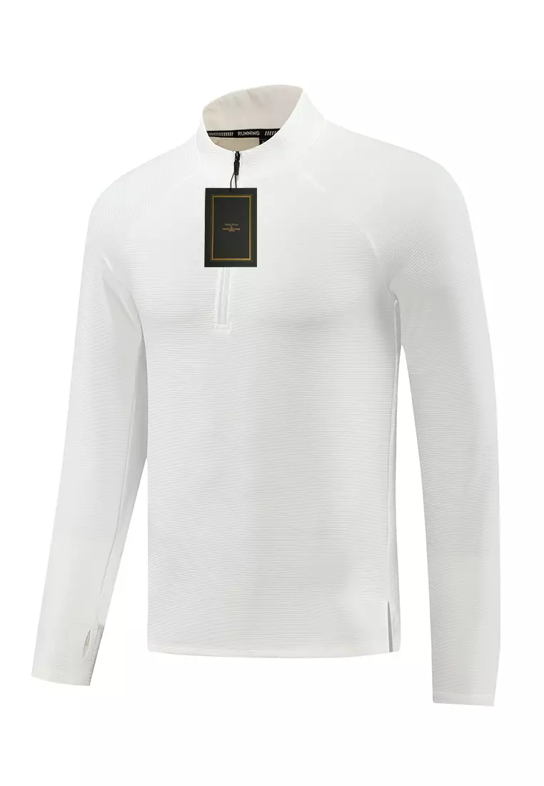 Half zip sweatshirt white online