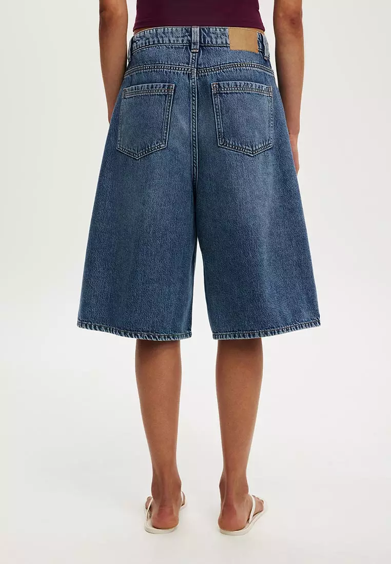 Lyocell Wide Denim Jorts