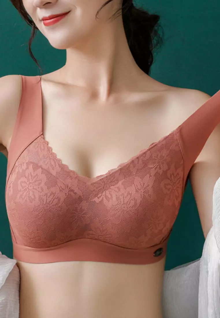 ZITIQUE Women's Sexy Non-wired Bra with Multi-ways Back Straps - Caramel  Red 2024, Buy ZITIQUE Online