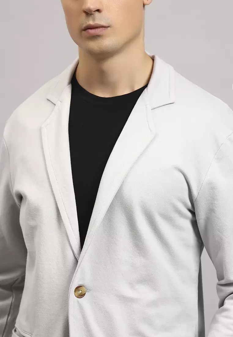 UltraFlex 男士高级灰色运动休闲西装外套