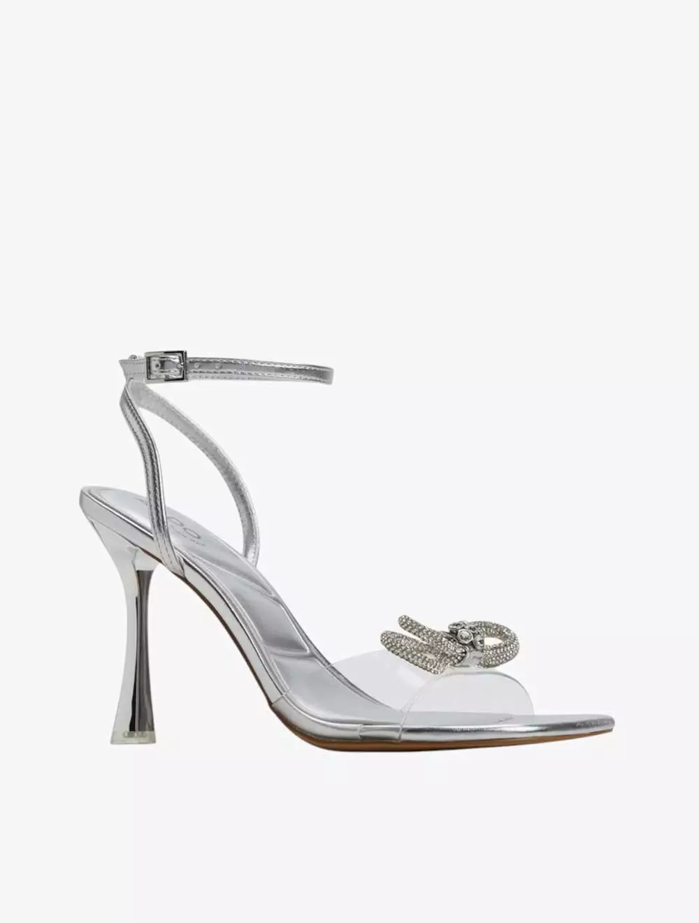 ALDO OZLEY HEELED SANDALS - SILVER