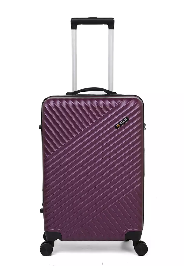 Austin Koper Unisex Size 24 Inch Travel Bag Large Compartment Material Fiber ABS ORIGINAL - Purple