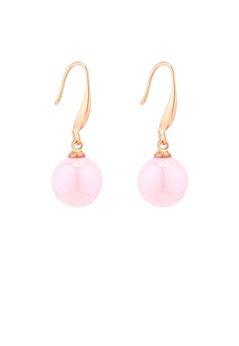 Urban Outlier pink and gold Fashion Ball Pearl Earrings DBC5DAC7026337GS_1