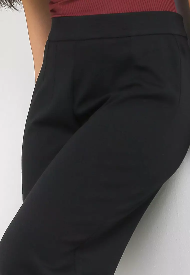 Jersey Wide Leg Trousers with Stretch