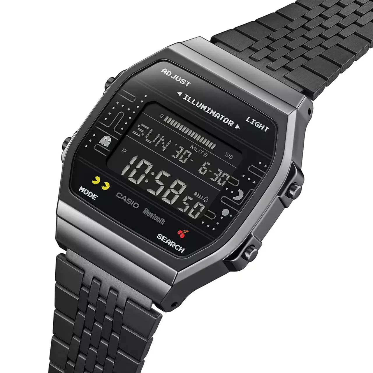 Casio PAC-MAN Jam Tangan Pria - Black - Stainless Steel - ABL-100WEPC-1BDR