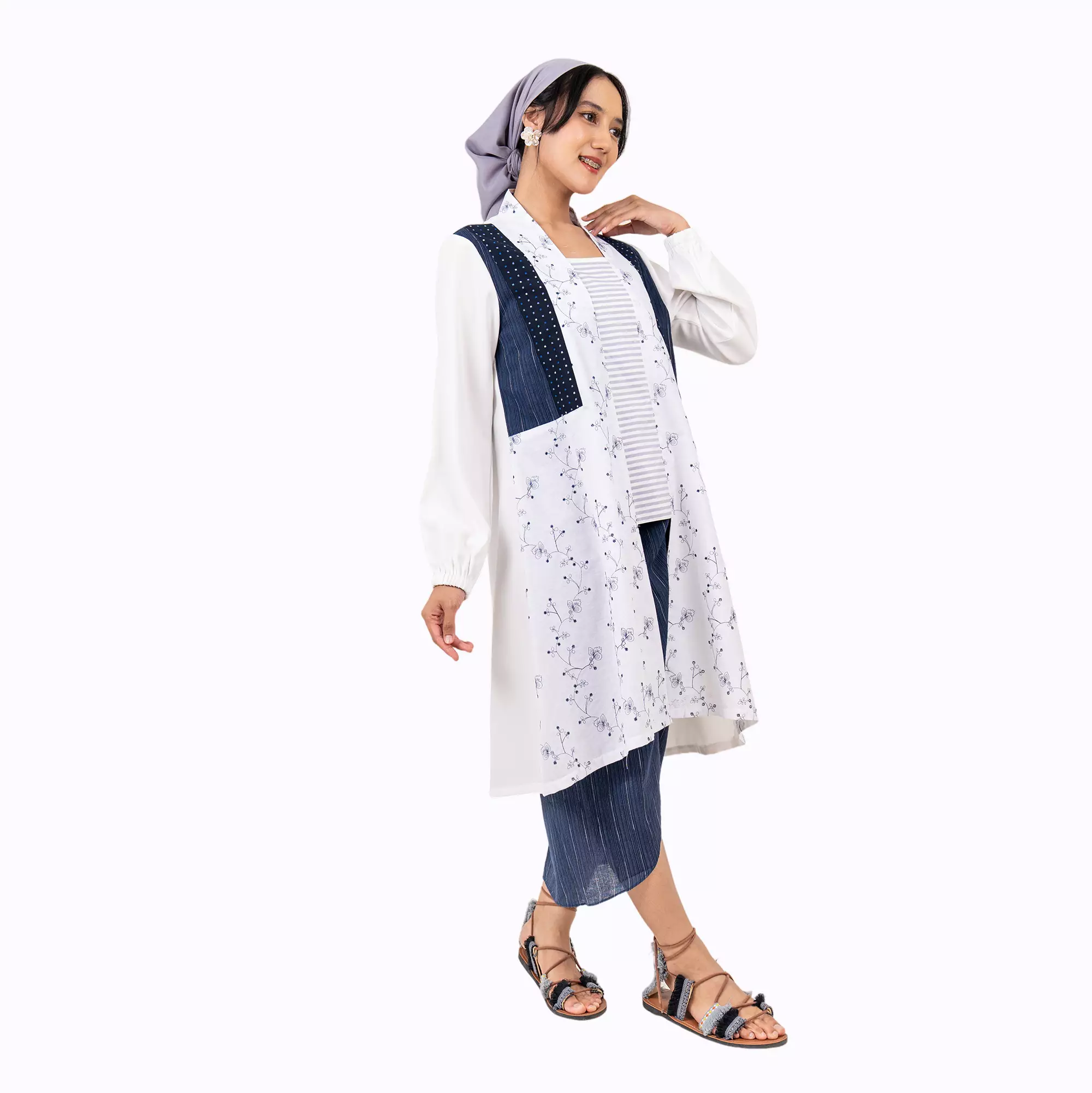 Tunik Batik Wanita - Bhatara Batik Malaka - Atasan Batik Modern Lengan Panjang