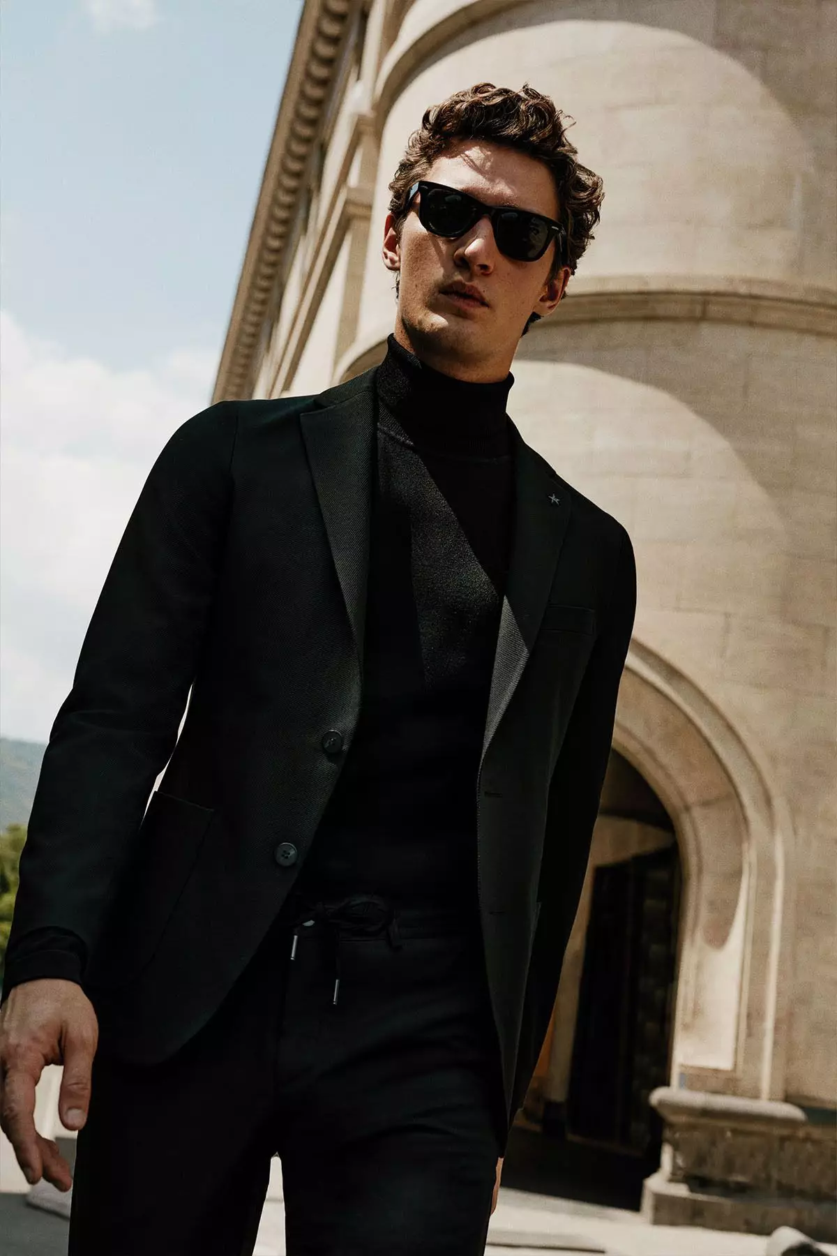 Slim Fit Mono Collar Casual Blazer Jacket