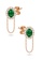 Aquae Jewels yellow Earrings Princess Chain 18K Gold and Diamonds - Yellow Gold,Aqua Marine D101EACCF6A66FGS_2