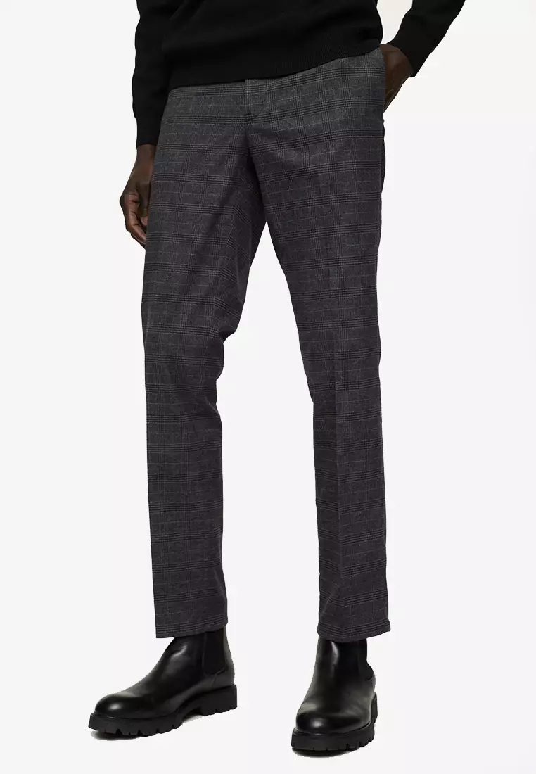 Tailored Trousers Mango Straight Checkered Trousers Buy MANGO Man