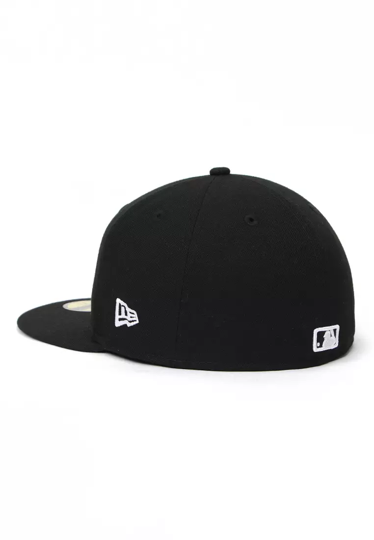 Los Angeles Dodgers New Era Basic 59FIFTY Fitted Hat - Black, Size: 7 5/8