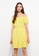 LC WAIKIKI yellow Boat Collar Straight Short Sleeve Women's Dress E5736AAAC7A2CDGS_2