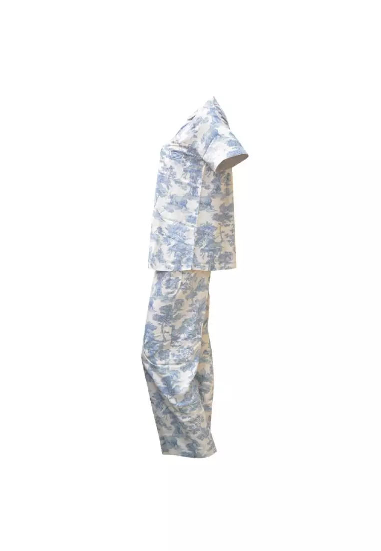 Wacoal Piyama INC 1003 - Biru Motif Beruang