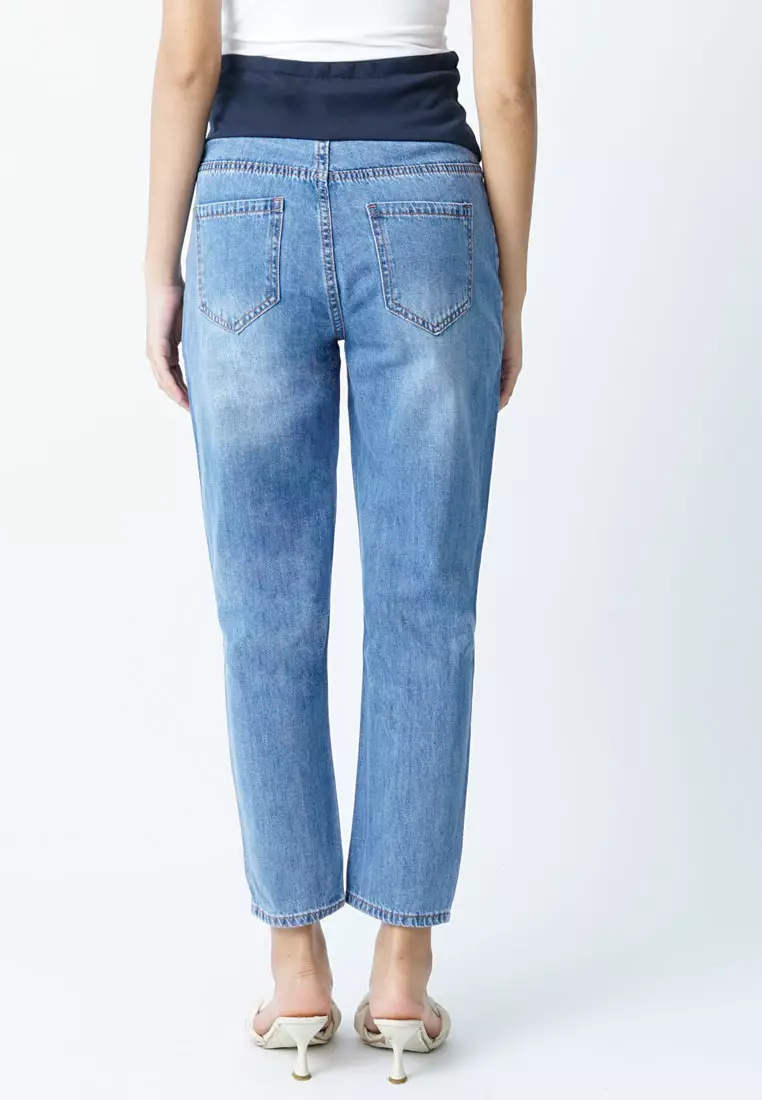 Blue Maternity Full Panel Skinny Jeans