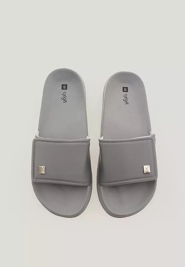 Discount on OXGN  shoes - SKU: Women's X Velcro Sliders With Metal Logo