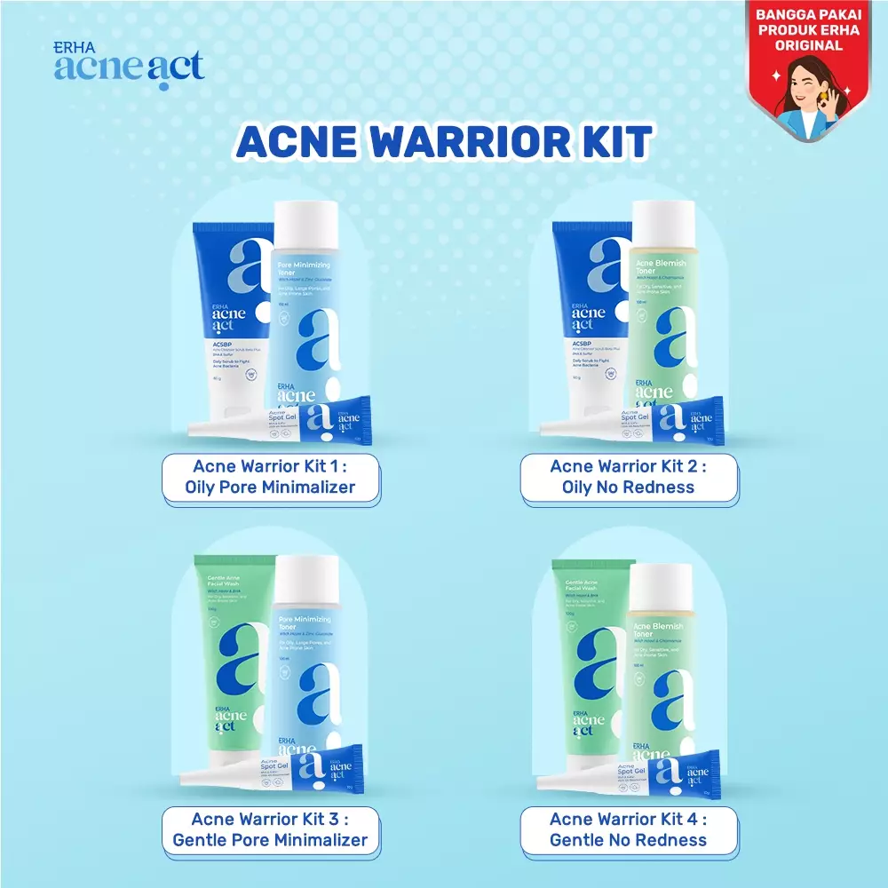 ACNEACT Acne Warrior Kit 1 - Paket Perawatan Jerawat