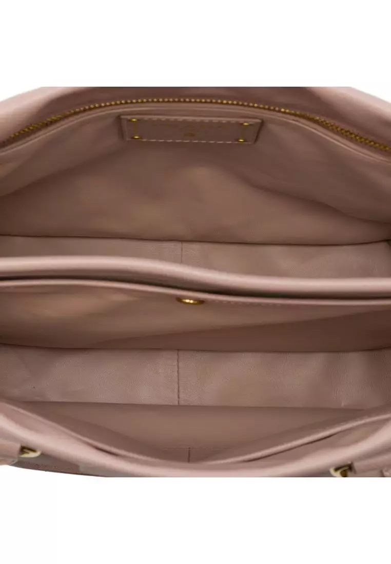 Pre-Loved Prada Saffiano Lucido Top Handle Frame Tote