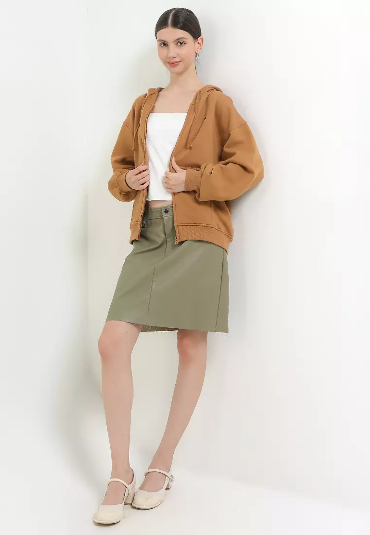 Poccha Oversized Hoodie Zipped Sweatshirt