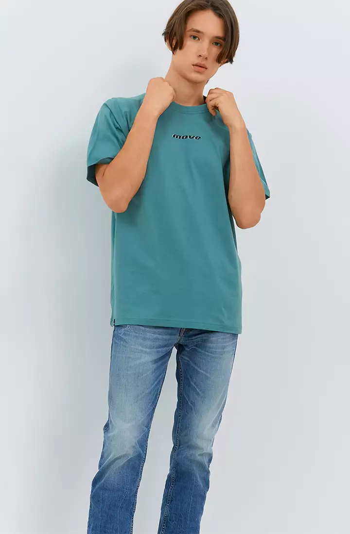 [NEW] Osella Active Cut And Sewn T-Shirt In Bristol Blue And Black 2071400719 | Kaos Pria Lengan Pendek