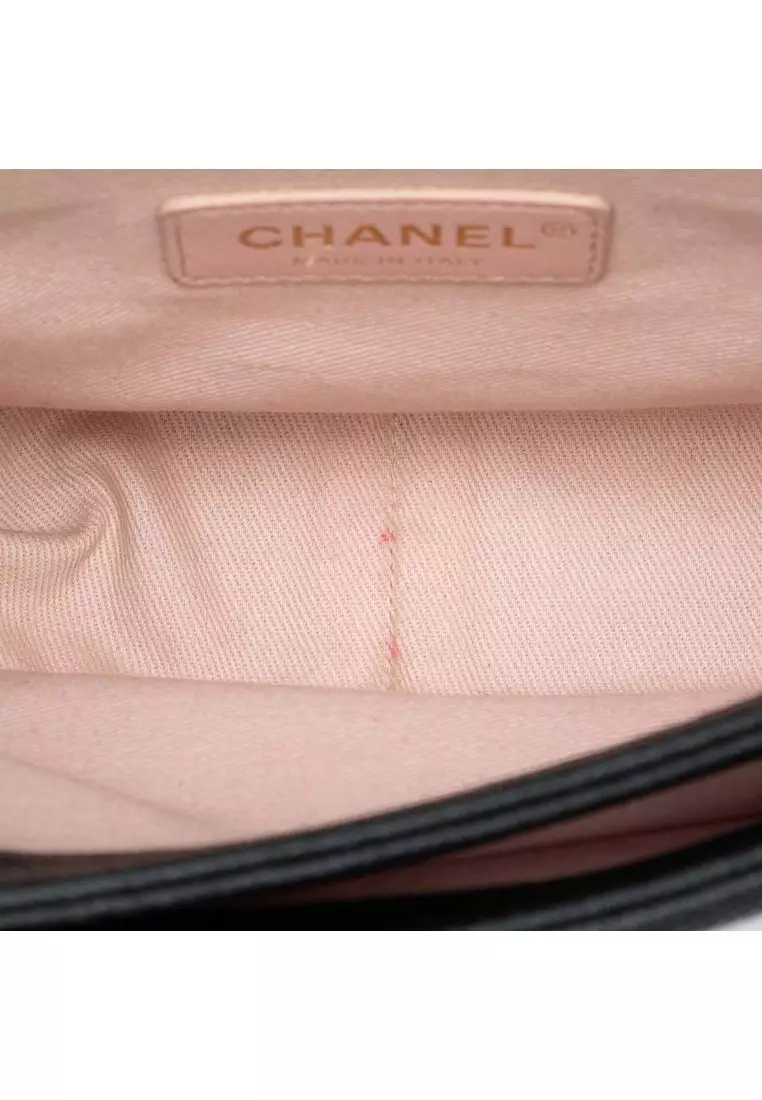 Pre-Loved Chanel Paris Cuba Medium Quilted Caviar Thread Around Flap
