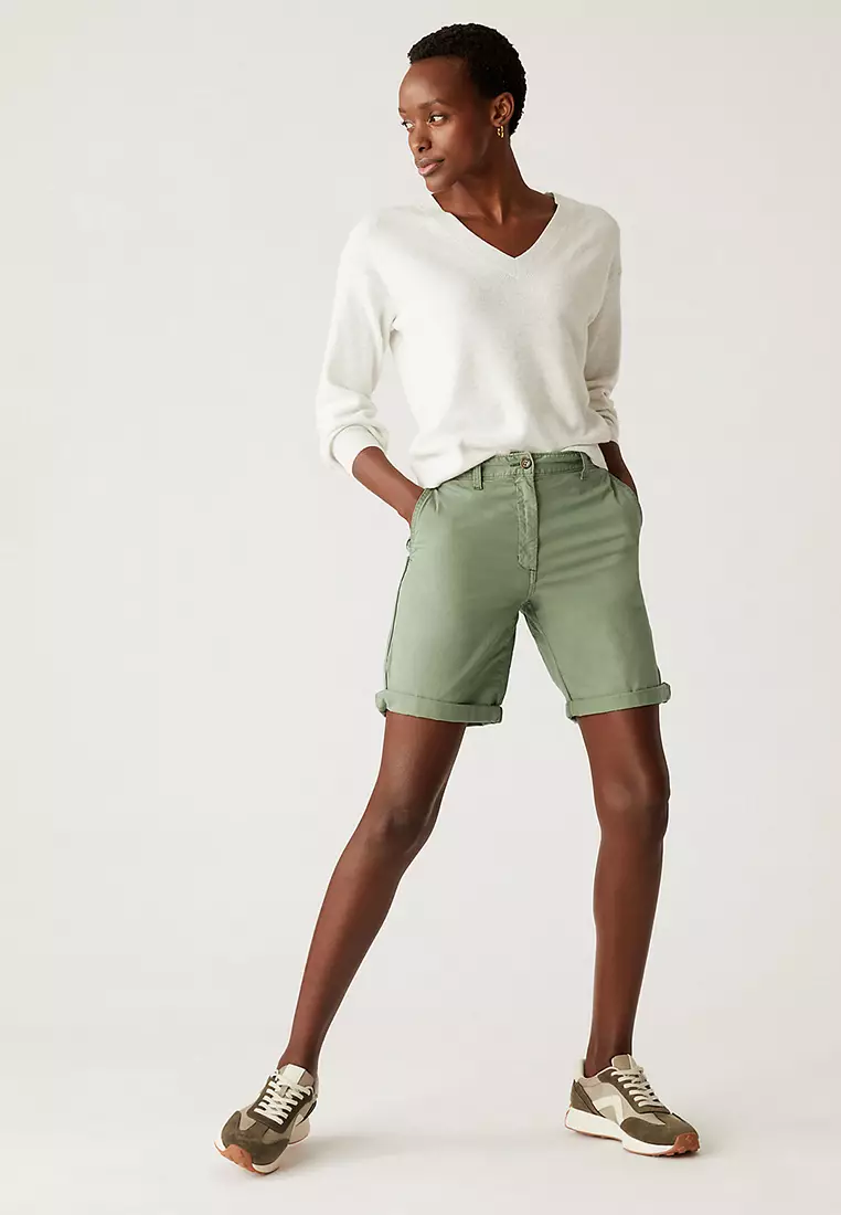 Cotton Rich Tea Dyed Chino Shorts