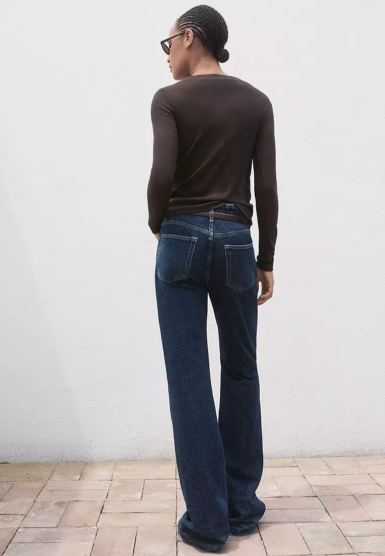 Long-Sleeved Boat-Neck T-Shirt