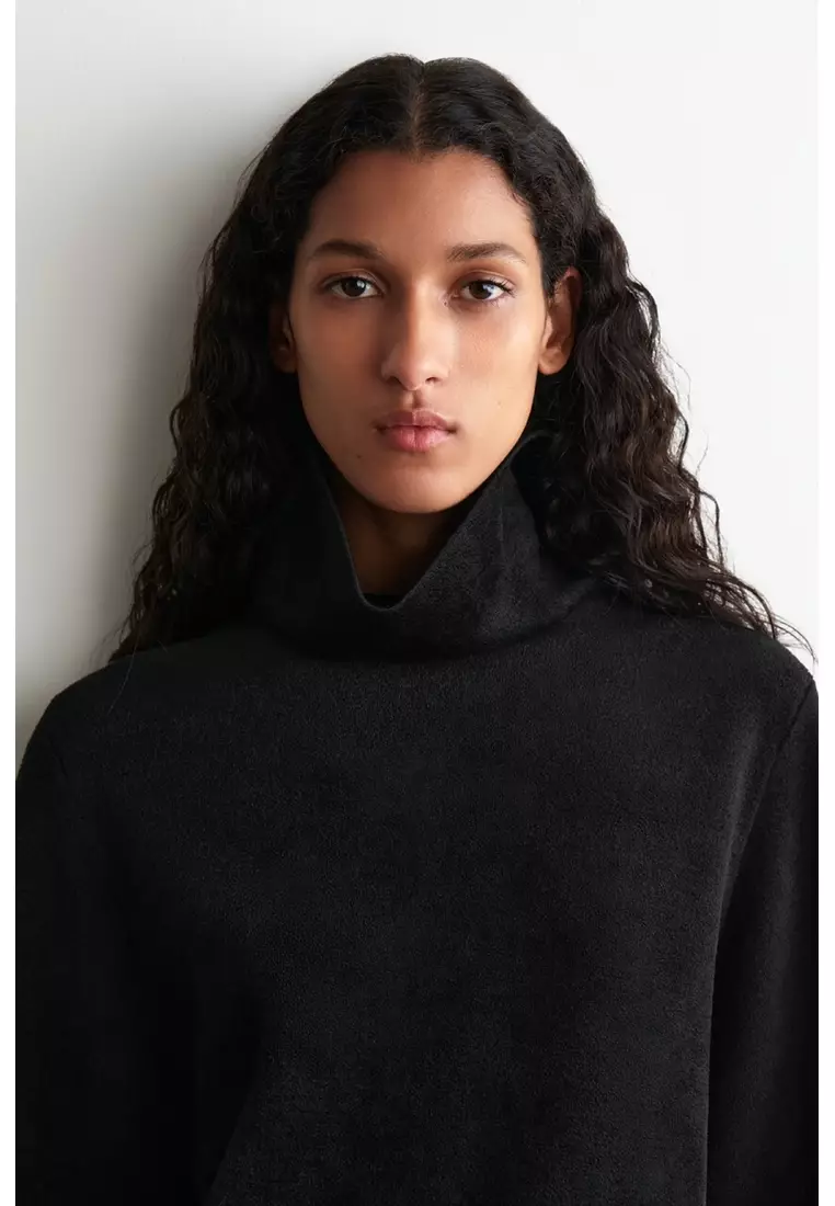 CHENILLE-KNIT FUNNEL-NECK JUMPER