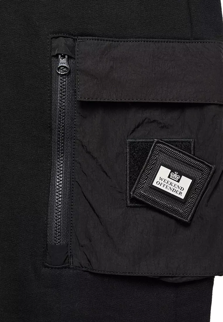 MENS BLACK LIPPI JOG PANT WITH PARACHUTE POCKETS