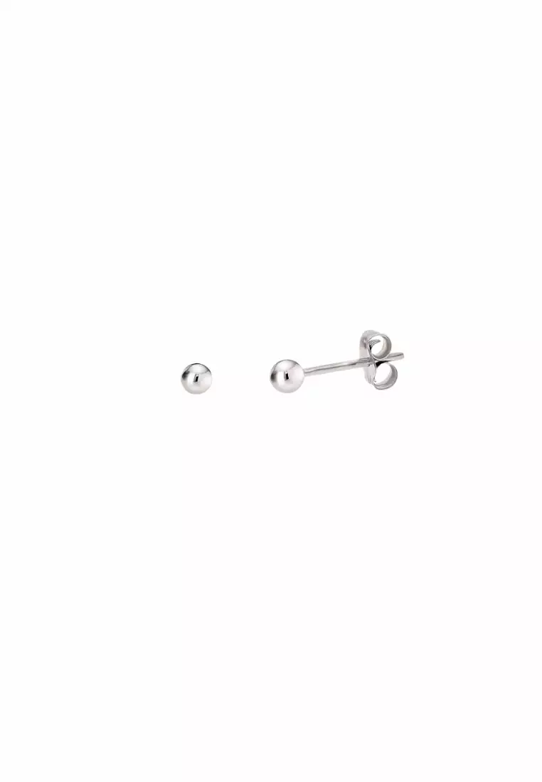 Bambino 18K White Gold Baby Stud Earrings