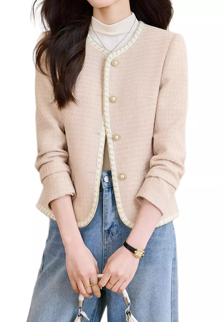Buy HAPPY FRIDAYS French-style Tweed Jacket‌ YGH-EY8987 2026