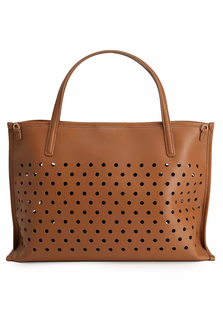 Perforated Leather Tote Bag