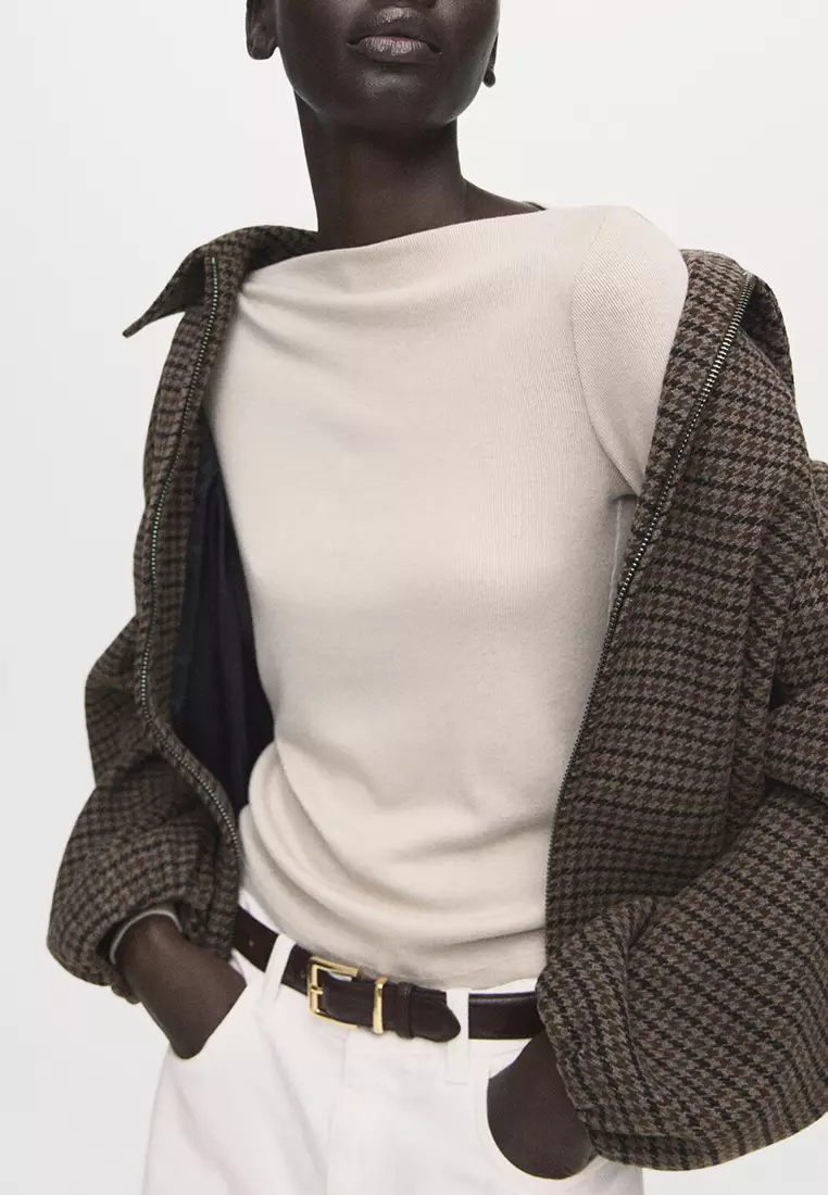 Long-Sleeved Boat-Neck T-Shirt