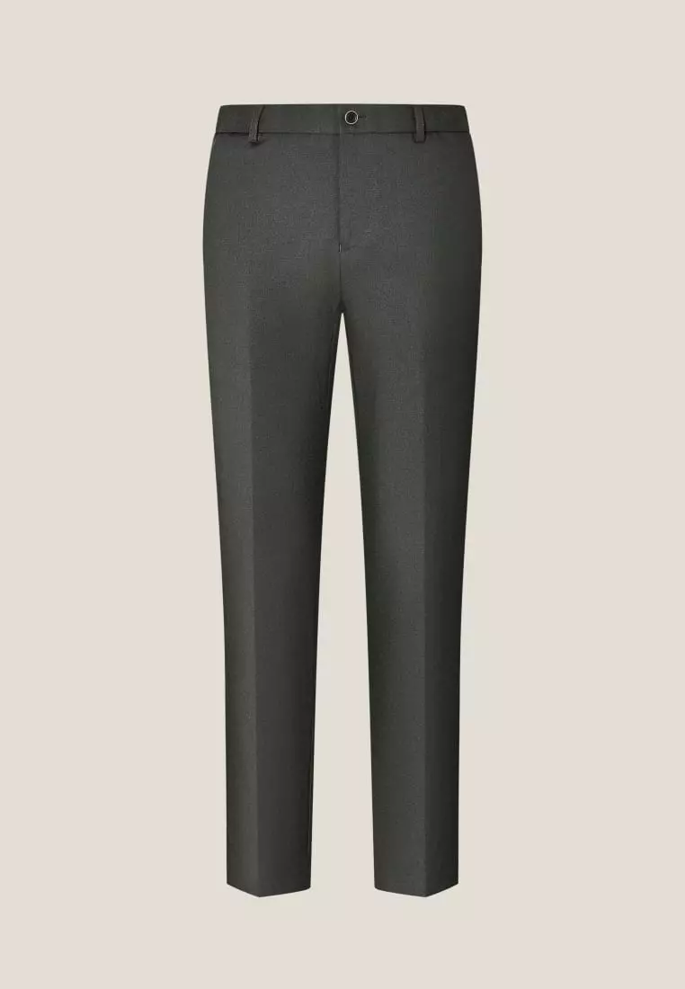 G2000 Teflon Smart Fit Twill Suit Pants with Elastic Waist Band
