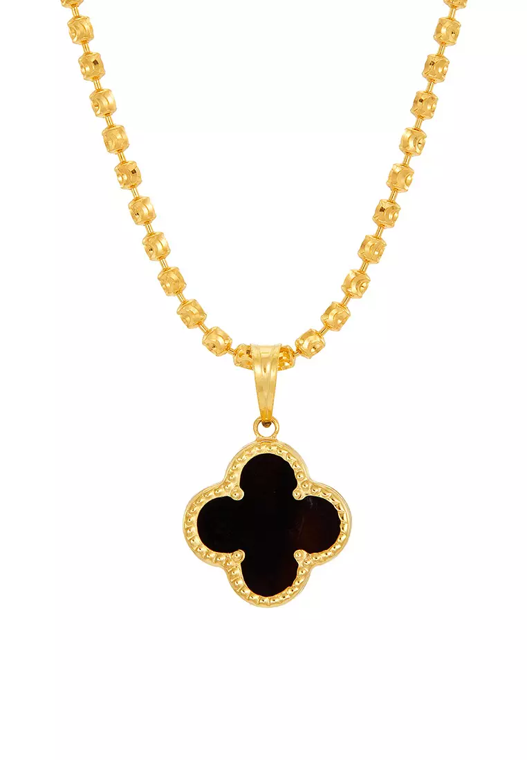 HABIB Black Onyx Pendant in 585/14K Yellow Gold YOP-1000-3