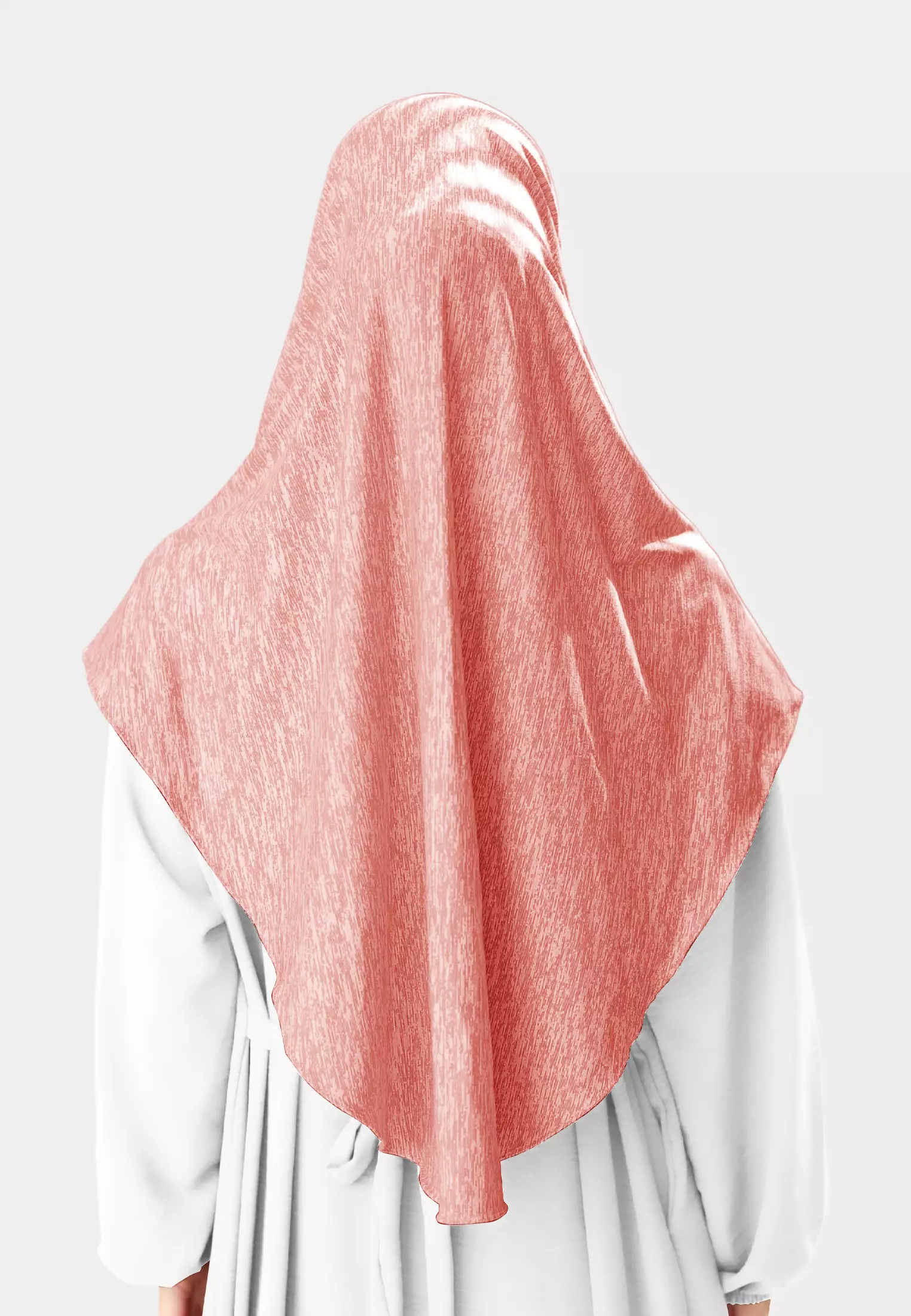 Cotton Bee - Gyra Instan | Bergo Jersey Tekstur - Coral Chic