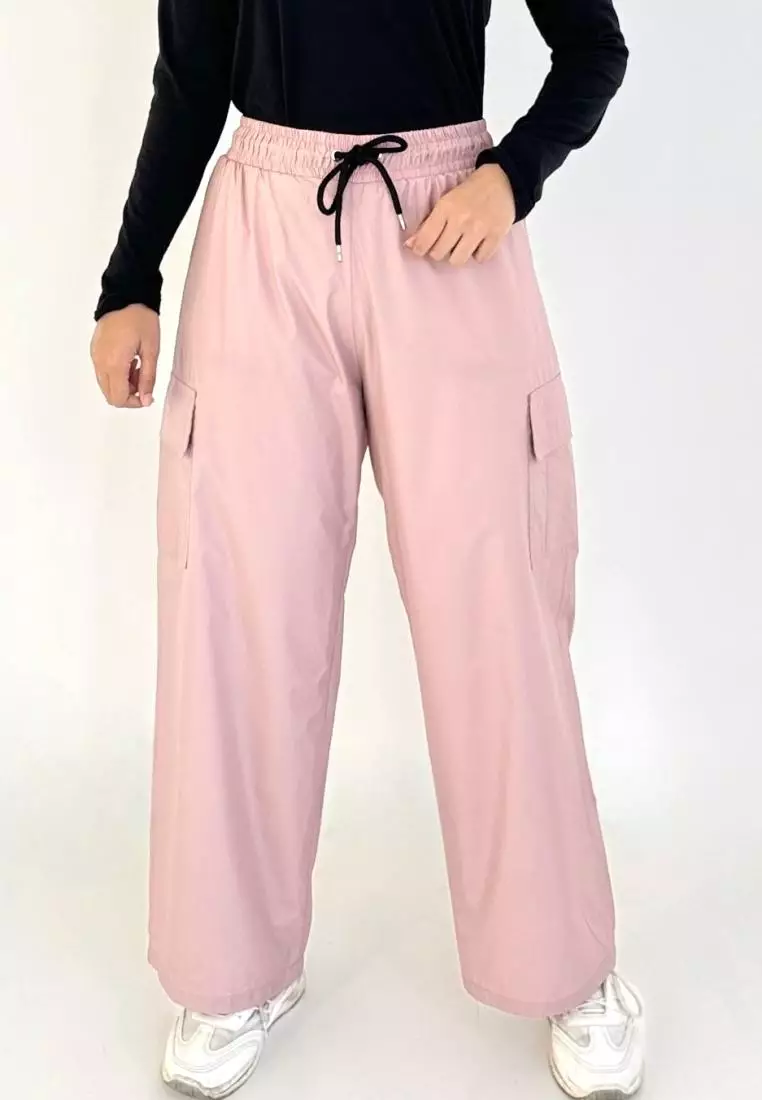 BUY 1 GET 1 FREE Alia Cargo Pants [Pink - Beige]