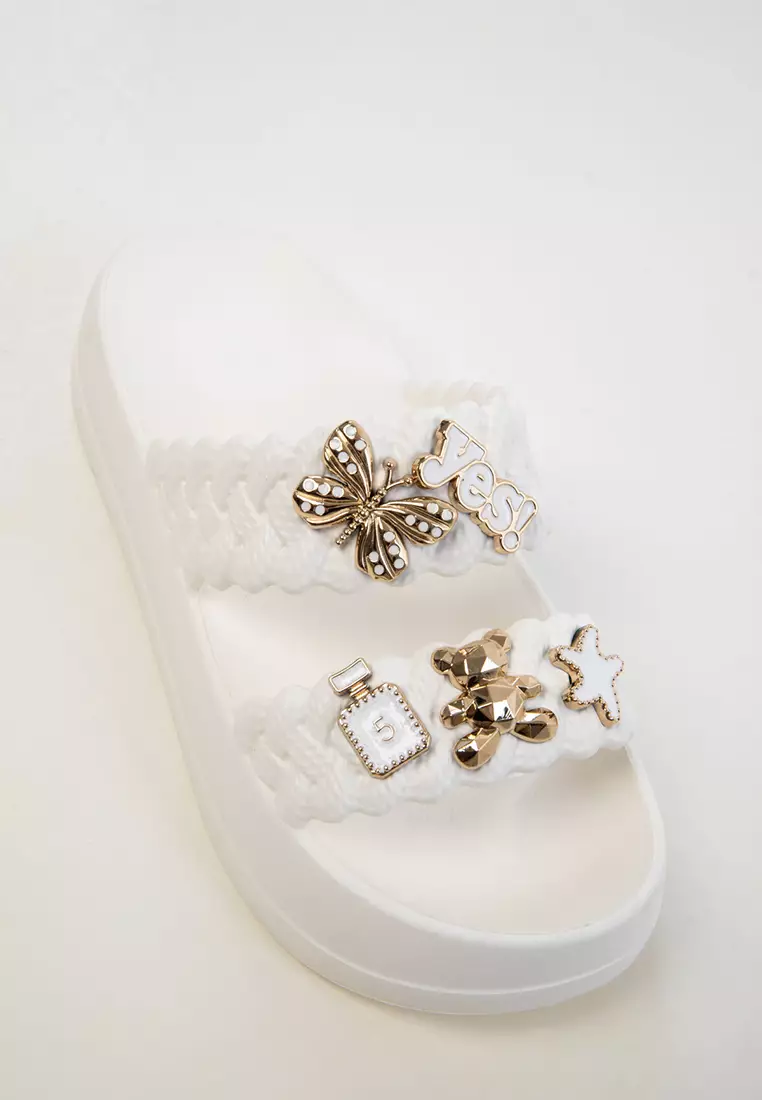 White Women's Slippers 20305