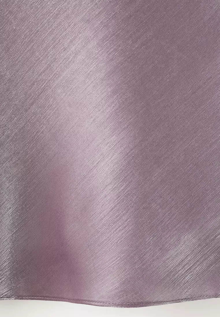 Satin Dress With A Low-Cut Neckline