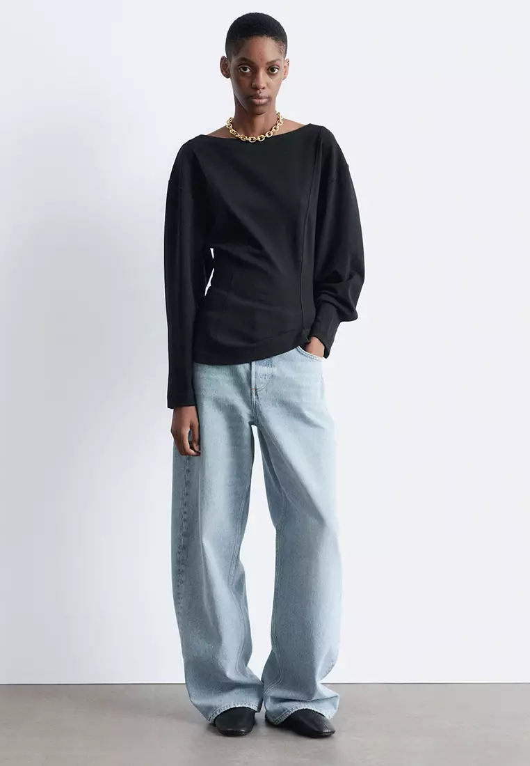 Sculpted Boatneck Top