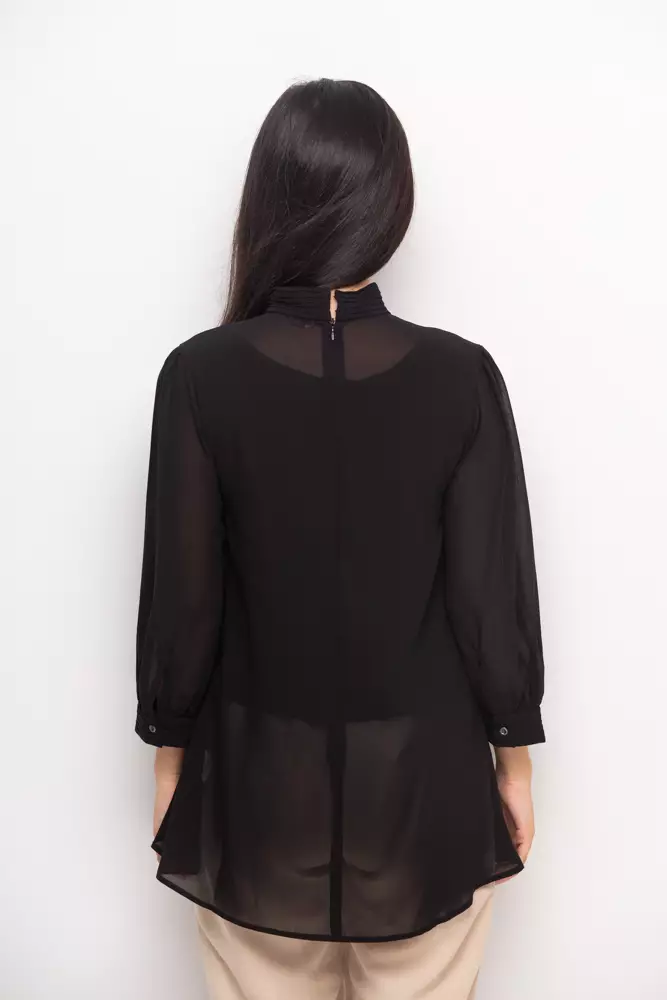 Dawn Blouse In Black W/Inner Layer